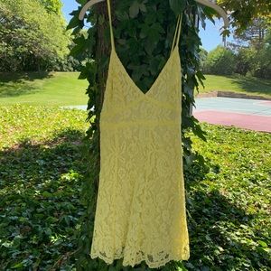 Yellow lace dress